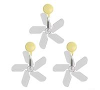 Lot de 3 ventilateurs de guidage pour climatiseur mural, déflecteur d'air réglable avec ventouse pour soufflage anti-direct, ABS + fer inoxydable, 20 x 25 x 3 cm, bleu/jaune (jaune)