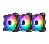 Lot de 3 ventilateurs LED RGB colorés PC Case 120 mmeur MOLEX - Silencieux flux d'air élevé pour le refroidissement de bureau