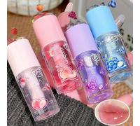 Lot de 3 vernis à lèvres hydratants avec bracelet et porte-clés, soin de la peau, huile à lèvres repulpante, finition brillante et antiadhésive, cadeau de fête