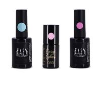 Lot De 3 Vernis Semi Permanent Tendance Bleu Pastel, Rose Pastel Et Lilas Multicolore