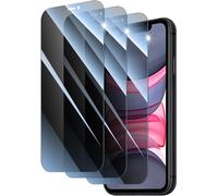 Lot De 3 Verre Trempé Anti-Espion Pour Iphone 11/Iphone Xr, Anti Espion Vitre Protection Ecran Protege Accessoire, Film De Protecteur, Résistance Aux Rayures, Dureté 9h, Pas De Bulles