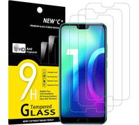 Lot De 3, Verre Trempé Compatible Avec Honor 10, Film Protection Écran Sans Bulles D'air Ultra Résistant (0,33mm Hd Ultra Transparent) Dureté 9h Glass