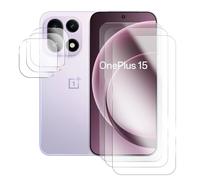 Lot de 3 Verre trempé compatible pour OnePlus 15 5G 6.78"" CPH2747, CPH2745, PLK110+ lot de 3 Verre trempé Protecteur d'objectif camera arrière - Visiodirect -
