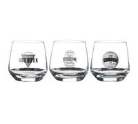 Lot de 3 verres à whisky de 280 ml avec imprimé pour rhum, liqueur, bourbon, anniversaire, Noël, pour homme, papa, mari, cadeau de fête à la maison