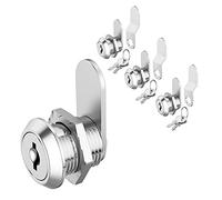 Lot de 3 verrous à came à clé identique, 1,6 cm avec clé, verrous de camping-car pour porte de rangement, dossiers, tiroirs, boîte à outils, porte de camping-car, en alliage de zinc