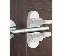 Lot de 3 verrous de sécurité à levier de porte pour bébé - Empêche les petits enfants d'ouvrir les portes avec une serrure de poignée de porte à l'épreuve des enfants - Adhésif 3M