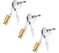 Lot de 3 verrous de serrure pour portes de chambre avec clé, portes de casier, bronze et ceinture de chasteté