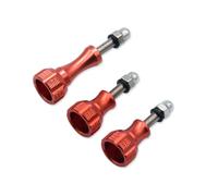 Lot de 3 vis à oreilles en aluminium usinées CNC for montage caméra d'action et projets bricolage Fixation sans outil(Rot)