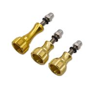 Lot de 3 vis à oreilles en aluminium usinées CNC for montage de caméra d'action et projets de bricolage Vis à bouton(Gold)
