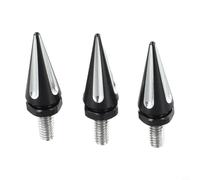 Lot de 3 vis de garniture de pare-brise pour Electra Glide Street 1996-2013 - Écrous de rechange en alliage d'aluminium - Facile à installer (noir et blanc)