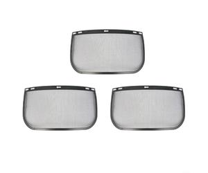 Lot de 3 visières de rechange, grille métallique et masque de protection en polycarbonate pour le jardinage, le bûcheron, la tonte de pelouse et la coupe des haies (3 pochoirs)