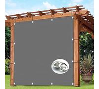 Lot de 3 voiles d'ombrage imperméables, protection UV, lavable, résistant aux déchirures, avec corde, pour jardin, balcon, piscine, auvent d'extérieur gris clair