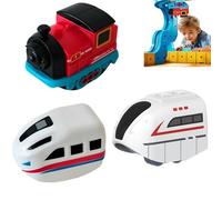 Lot de 3 voitures de train électriques de rechange, rechargeables par USB, pour train électrique KlickRail, locomotive magnétique compatible avec les pistes de course flexibles, sans piste ni câble