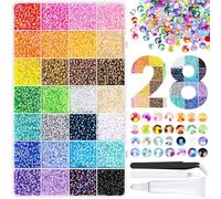 Lot De 30 000 Strass A Coller, 28 Couleurs,3mm Strass Ongle Cristal Nail Art,Bedazzling Kit,Pour Ongles Avec Pincette Et Stylo Pointeur Pour Art Decoration Ongle DIY,Facile à Appliquer (C)
