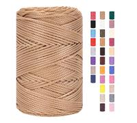Lot de 30,1 fils de Macramé 3 mm x 225 m en coton et polyester pour crochet, boulangerie, sacs, paniers en textile