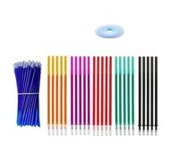 Lot de 30/45 recharges de stylo gel effaçable pour écrire et prendre des notes, pointe fine de 0,5 mm, fournitures scolaires et de bureau avec gomme