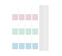 Lot de 30/60/120 étiquettes autocollantes repositionnables et inscriptibles pour bloc-notes, planificateur, classeur, marque-page, notes adhésives, onglets de livre, fournitures d'étude, marqueurs de