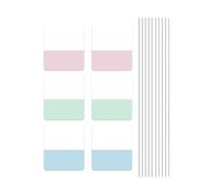 Lot de 30/60/120 étiquettes autocollantes repositionnables et inscriptibles pour bloc-notes, planificateur, classeur, marque-page, notes adhésives, onglets de livre, fournitures d'étude, marqueurs de