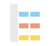 Lot de 30/60/120 étiquettes colorées en PET inscriptibles repositionnables pour marque-page et texte