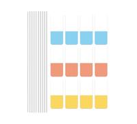 Lot de 30/60/120 étiquettes colorées en PET repositionnables pour notes autocollantes inscriptibles pour bloc-notes, classeurs, notes réutilisables
