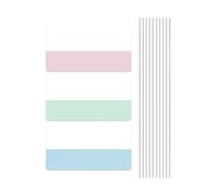 Lot de 30/60/120 étiquettes colorées en PET repositionnables pour notes autocollantes inscriptibles pour bloc-notes, classeurs, notes réutilisables