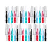 Lot de 30/60 petites brosses à sourcils pour le toilettage des sourcils et des cils - Taille compacte - Poils souples - Brosse d'extension de cils