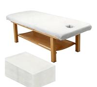 Lot De 30 90 * 215CM Housse Table De Massage Avec Des Trous,Housses De Lit De Massage,Draps Hygiéniques En Non-Tissé Pour Spas,Hôtels,Massages,Cosmétiques,Lits D'hôpitaux,Tables,Blanc