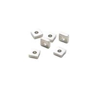 Lot de 30 à 100 perles d'espacement carrées plates en laiton plaqué or 14 carats/18 carats de 2/3/4 mm for la fabrication de bracelets, colliers et accessoires de bijoux(Platinum,2mm x 100Pcs)