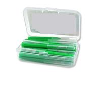 Lot de 30 à 50 bâtonnets de cure-dents, têtes de fil dentaire et brossettes interdentaires en plastique for le nettoyage des dents(30pcs-Green)