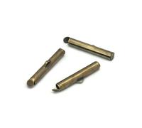 Lot de 30 à 50 Embouts à sertir, fermoirs coulissants, connecteurs de Bracelets, Accessoires de métier à Tisser pour la Fabrication de Bracelets, Colliers et Bijoux