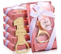 Lot de 30 accessoires de fête d'anniversaire pour invités - 1 décapsuleur - Décoration de premier anniversaire de mariage - Souvenir - Cadeau de retour pour garçon ou fille (rose)