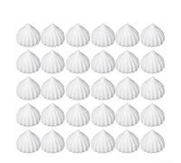 Lot de 30 accessoires en PVC imitation fleur de beurre, meringue, bonbons, pour boulangerie décorative et magasin d'artisanat - Répliques réalistes de bonbons non alimentaires (blanc)