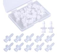 Lot de 30 adaptateurs de seringue, Luer Lock femelle transparent de 0,3 cm pour adaptateur de coupleur de seringue (3,2 mm)