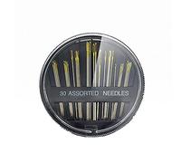 Lot de 30 Aiguilles à Coudre, 29mm, 36mm, 41mm, 42mm, 46mm, 50mm pour patchwork, matelassage, couture Aiguilles à Main Aiguilles à Coudre Aiguille de Queue d'or