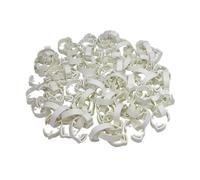 Lot de 30 anneaux de cuisses de poulet vierges et numérotés au hasard, avec étiquettes numérotées réglables pour cuisses de volaille, étiquettes d'identification de ferme,Blanc,2 cm