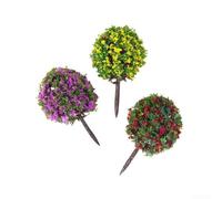 Lot de 30 arbres à maquette en plastique coloré 1:100 | 30 pièces mixtes rouge/vert/jaune/violet en plastique souple idéal pour les glissières