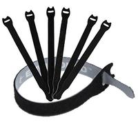 Lot de 30 attaches de câble réutilisables de 1,27 x 10,2 cm pour la gestion et l'organisation des câbles (noir)