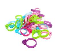 Lot de 30 attaches de poche à douille réutilisables en silicone pour décoration de gâteaux et pâtisseries 5 couleurs