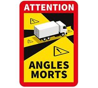 Lot de 30 autocollants Attention Angles Morts pour camion et caravane - 25 x 17 cm - Avec protection UV - Spécialement conçu pour l'extérieur de STROBO
