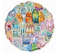 Lot de 30 autocollants holographiques transparents pour vitrail - Autocollants chrétiens religieux gothiques Christ Église Art décalcomanies pour scrapbooking, journaux, albums, décorations de cartes