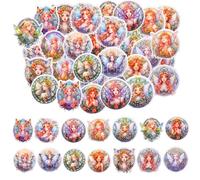 Lot de 30 autocollants papillon fée et princesse - En PET transparent - Étanche - Pour scrapbooking, planificateur, album