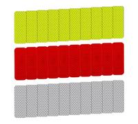 Lot de 30 autocollants réfléchissants pour vélo - Autocollants d'avertissement - Autocollants réfléchissants pour voiture - Film réfléchissant autocollant pour améliorer la visibilité nocturne (rouge,