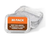 Lot de 30 bacs à graisse pour barbecue Napoleon TravelQ TQ285X/TQ285, PRO285-BK, TQ PRO285X/PRO285, TQ240-BL, TQ285-BL-1 - Bac récupérateur de graisse en acier inoxydable pour Napoleon TravelQ 285