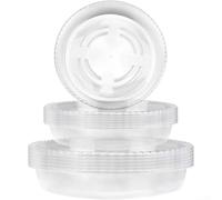 Lot de 30 bacs d'égouttement en plastique pour plantes compatibles avec différentes tailles de pots pour maintenir des surfaces propres et sèches toute l'année (25 cm)