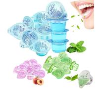 Lot de 30 bains de bouche portables en gelée - Pêche + menthe + thé - Nettoyage buccal - Rafraîchit l'haleine - 30 pièces/lot - Approvisionnement d'un mois - Haleine fraîche - Élimine la mauvaise