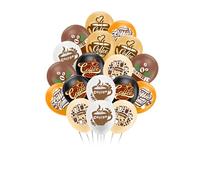 Lot de 30 ballons à café - 6 différents types de ballons à thème pour fournitures de fête et décorations