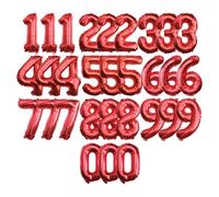 Lot de 30 ballons en aluminium mylar en forme de chiffre à suspendre pour remise de diplôme, anniversaire, Noël et Nouvel An (3 lots de 0 à 9) - 40,6 cm