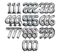 Lot de 30 ballons en aluminium mylar en forme de chiffre à suspendre pour remise de diplôme, anniversaire, Noël et Nouvel An 40,6 cm