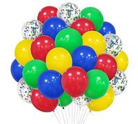Lot de 30 ballons en latex à l'hélium pour anniversaire, fête prénatale, mariage, carnaval, anniversaire de mariage, 30,5 cm, rouge/jaune/bleu/vert mat