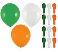 Lot de 30 ballons en latex avec drapeau de l'Irlande - Décoration de fête irlandaise - 23 cm - Gonflage d'air ou d'hélium - Fournitures de fête sur le thème irlandais